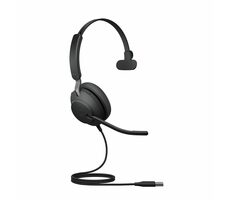 Jabra Evolve2 40 SE USB-A Mono (MS) černá / Mono sluchátko / mikrofon / USB / MS Mono