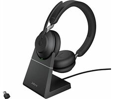 Jabra Evolve2 65 (26599-989-889) černá / Sluchátka / mikrofon / USB-C / Bluetooth / stojánek