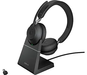 Jabra Evolve2 65 (26599-989-889) černá / Sluchátka / mikrofon / USB-C / Bluetooth / stojánek