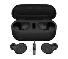 Jabra Evolve2 Buds + bezdrátová nabiječka + USB-A přijímač černá / Bezdrátová sluchátka / mikrofon / ANC / Bluetooth / I