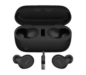 Jabra Evolve2 Buds + bezdrátová nabiječka + USB-A přijímač černá / Bezdrátová sluchátka / mikrofon / ANC / Bluetooth / I