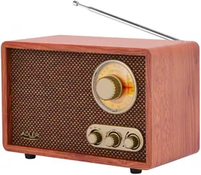 Adler AD 1171 hnědá / Retro rádio / FM / AM / Bluetooth / 10W