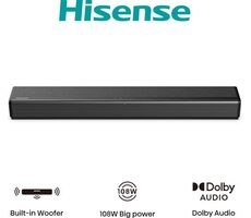 Hisense HS214 černá / Soundbar / 80W / 2.1 / HDMI / USB / optický vstup 