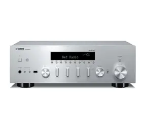 Yamaha R-N600A stříbrná / AV Receiver / 2 kanály / FM / DAB / BT / WiFi / RJ45 / AUX / RCA / Coax / Optický vstup