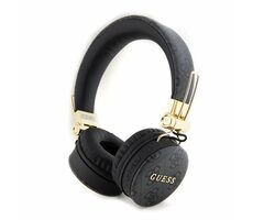 GUESS PU 4G Metal Logo Bluetooth Stereo Headphone černá / Bluetooth 5.3 / 300mAh