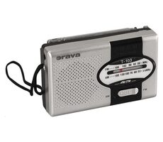 Orava T-103 stříbrná / Kapesní rádio / FM & AM / AUX