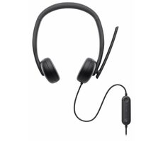 DELL Wired Headset WH3024 černá / Headset s mikrofonem / USB-C / Microsoft Teams & Zoom