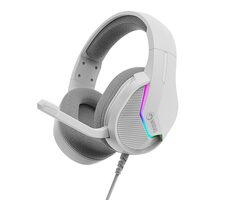 Marvo H8618 bílá / Sluchátka / mikrofon / podsvícení / USB-A