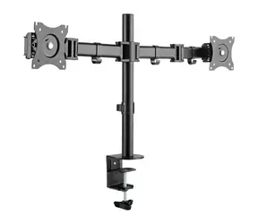 ULTRADESK Skeleton Double černá / Držák pro 2 monitory / až 16kg / 17" až 30" / VESA 75x75 & 100x100