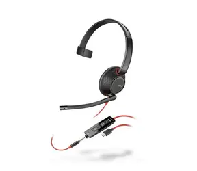 Poly Blackwire 5210 černá / Náhlavní souprava / mikrofon / jedno sluchátko / 3.5mm jack / USB-C/A