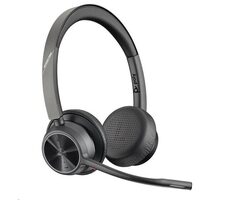 Poly 77Z00AA Voyager 4320 (MS Teams) černá / Bezdrátová náhlavní souprava / mikrofon / dvě sluchátka / Bluetooth / USB