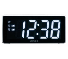 Rozbaleno - Lenco CR-30 bílá / FM rádio / Hodiny / Alarm / LED displej / rozbaleno