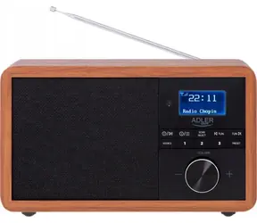 Adler AD 1184 hnědá / Rádio / FM / DAB+ / Bluetooth 5.0 / SD / USB / AUX