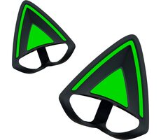 Razer Kitty Ears černo-zelená / kočičí uši na sluchátka