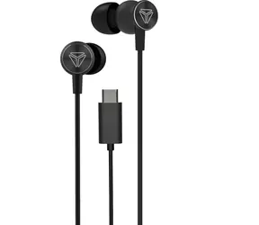 YENKEE YHP 505BK USB-C černá / Sluchátka / mikrofon / USB-C / 1.2m 
