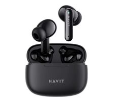 Havit TW967B černá / Bezdrátová sluchátka do uší / mikrofon / Bluetooth 5.1 / nabíjecí pouzdro / až 5 h