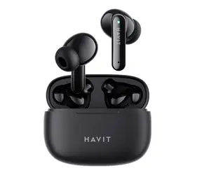 Havit TW967B černá / Bezdrátová sluchátka do uší / mikrofon / Bluetooth 5.1 / nabíjecí pouzdro / až 5 h
