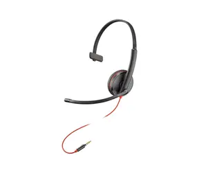Poly Blackwire 3215 černá / Náhlavní souprava / mikrofon / jedno sluchátko / 3.5mm jack / USB-C/A