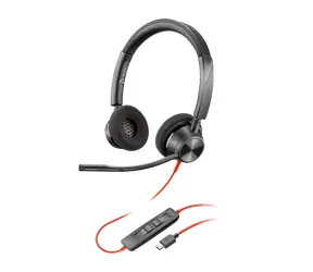 Poly Blackwire 3320-M černá / Náhlavní souprava / mikrofon / dvě sluchátka / USB-C