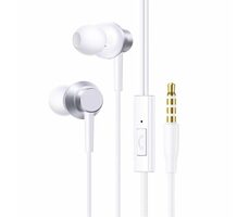 Baseus Encok HZ11 bílá / sluchátka s mikrofonem / ovládácí tlačítko / 3.5mm jack / 1.2 m