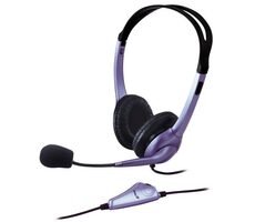 Genius HS-04S stříbrná / Sluchátka / mikrofon / 3.5 mm jack
