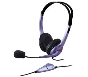 Genius HS-04S stříbrná / Sluchátka / mikrofon / 3.5 mm jack