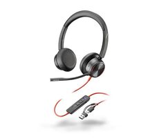 Poly Blackwire 8225 (MS Teams) černá / Náhlavní souprava / mikrofon / dvě sluchátka / USB-C/A