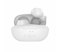 FIXED Buds bílá / Bezdrátová TWS sluchátka / BT 5.3 / až 25 hod / Nabíjecí pouzdro / USB-C