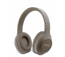 Guess Classic Silver Logo hnědá / Bezdrátová sluchátka / mikrofon / BT 5.3 / výdrž až 30 hodin