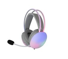 White Shark GH-2342 FIREFLY bílá / Herní Headset / 2.1m / 2 x 3.5mm + USB / RGB / PC & Mac & Xbox & PS4/PS5