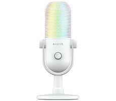 Razer Seiren V3 Chroma bílá / stolní mikrofon / kapacitní / USB-C