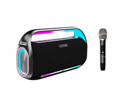 SWISSTEN HARMONY černá / Bluetooth reproduktor / IP54 / 200W / 18000mAh / AUX / karaoke mikrofon / BT 5.0