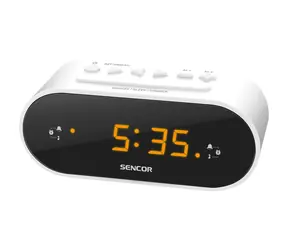 SENCOR SRC 1100 W bílá / Radiobudík / PLL FM / 10 předvoleb