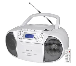 SENCOR SPT 3907 W bílá / Radiomagnetofon / FM / CD / MC / BT