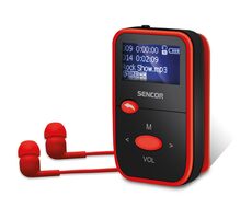 SENCOR SFP 4408RD červená / MP3 přehrávač / 1.1" LCD / 8GB / MicroSD
