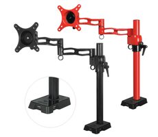 ARCTIC Z1 červená / rameno pro monitor / 13-27" / VESA 75 + 100 /výška 113-413mm / USB Hub
