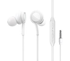 Joyroom JR-EW02 bílá / Sluchátka do uší / mikrofon / 1.2m / 3.5 mm jack
