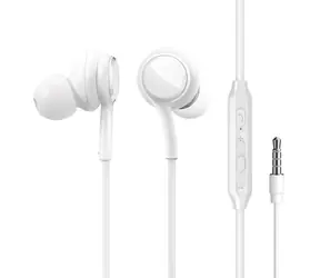 Joyroom JR-EW02 bílá / Sluchátka do uší / mikrofon / 1.2m / 3.5 mm jack