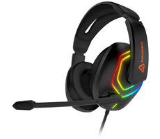 CONNECT IT BIOHAZARD RGB Rainbow černá / Herní sluchátka s mikrofonem / 3.5 mm jack + USB / 2.0m