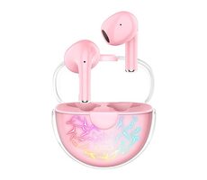 ONIKUMA T35 růžová / Bezdrátová sluchátka do uší / mikrofon / BT 5.1 / nabíjecí pouzdro