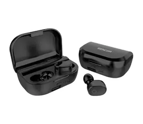 SENCOR SEP 520BT černá / Bezdrátová sluchátka / mikrofon / Bluetooth 5.0 / dobíjecí pouzdro 