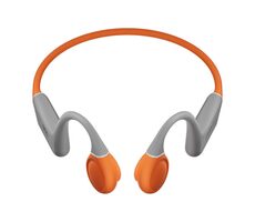 QCY Crossky link2 šedo-oranžová / Bezdrátová sluchátka / před uši / mikrofon / Bone conduction / IPX5 / Bluetooth 5.3 
