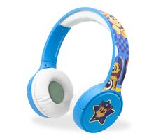 Tlapková patrola Bluetooth sluchátka modrá / Bezdrátová dětská sluchátka 