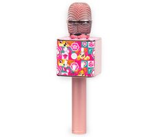 Tlapková patrola Bluetooth karaoke mikrofon růžová / USB-A/C / 10m