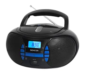 SENCOR SPT 2700 BK černá / rádio / FM / Bluetooth / CD / USB / AUX