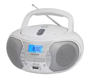 SENCOR SPT 2700 WH bílá / rádio / FM / Bluetooth / CD / USB / AUX