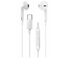 GENIUS sluchátka HS-M365 bílá / s mikrofonem / USB-C / kabel 1.2 m