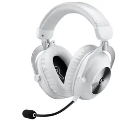 Logitech G PRO X 2 LIGHTSPEED bílá / bezdrátová sluchátka / odnímatelný mikrofon / 50mm měniče / USB přijímač