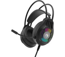Marvo H8326 černá / sluchátka s mikrofonem / 3.5mm jack / podsvícení / kabel 1.8m