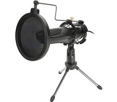 AUDIS Streaming Microphone černá / stolní mikrofon / 50-16000Hz / pop filter / USB-A / 1.5m 